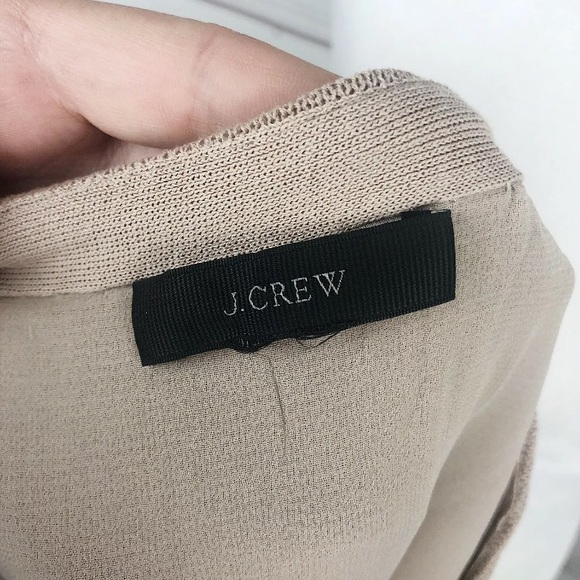J.Crew Collection Beige Chiffon Fringe Pullover S - Picture 7 of 7